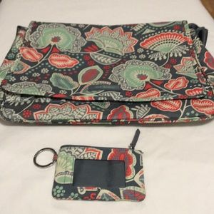 Vera Bradley messenger bag and zip ID case